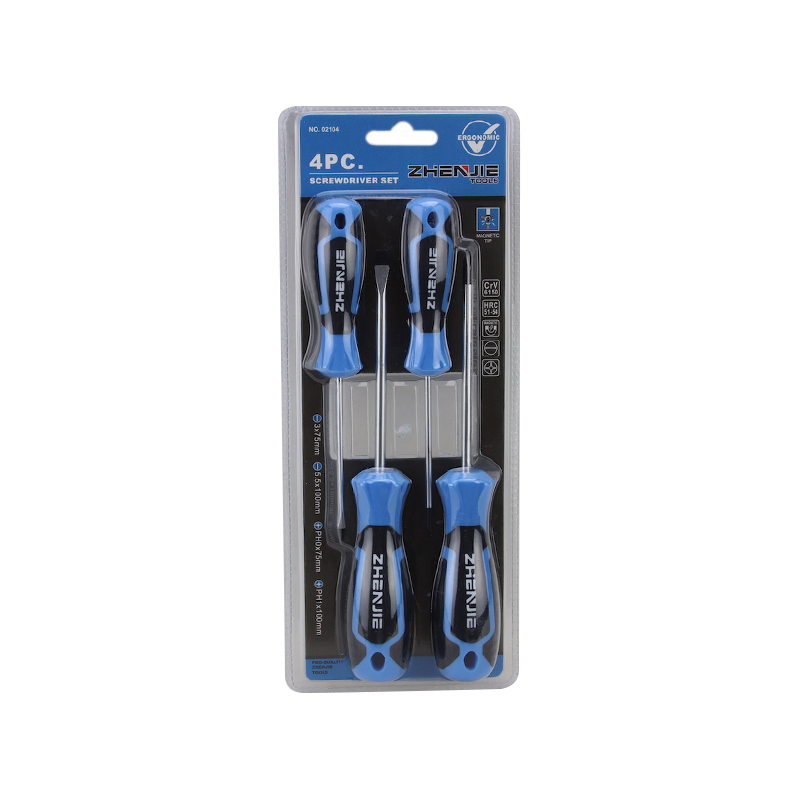 4pcs Ergonomically Designed Handle Slotted & Phillips Screwdriver Set