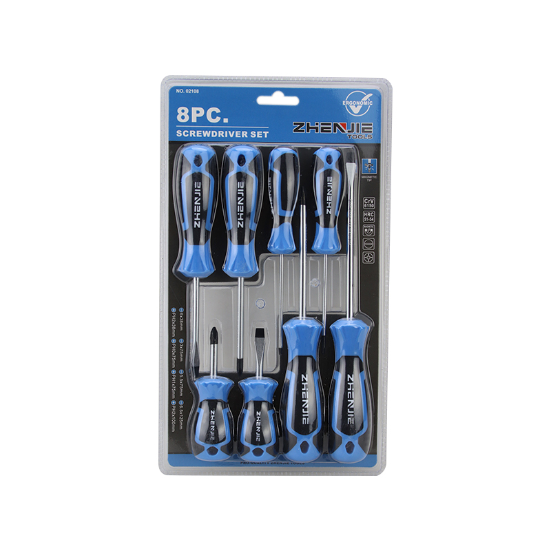 8pcs Ergonomically Designed Handle Slotted & Phillips Screwdriver Set