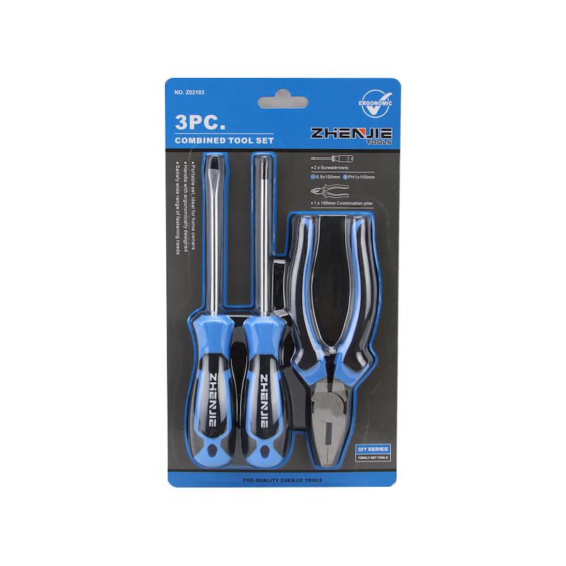 3pcs Slotted & Phillips CRV Screwdriver Plier Set