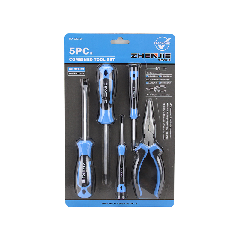 5pcs Slotted & Phillips CRV Screwdriver Plier Set