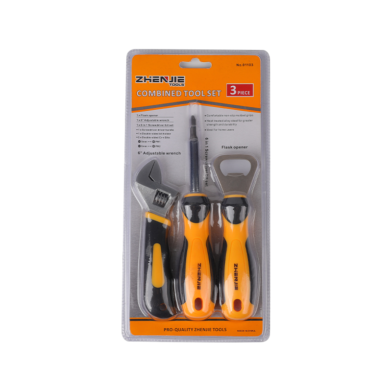 3pcs Slotted & Phillips Screwdriver Flask Opener Wrench Combined Tool Set