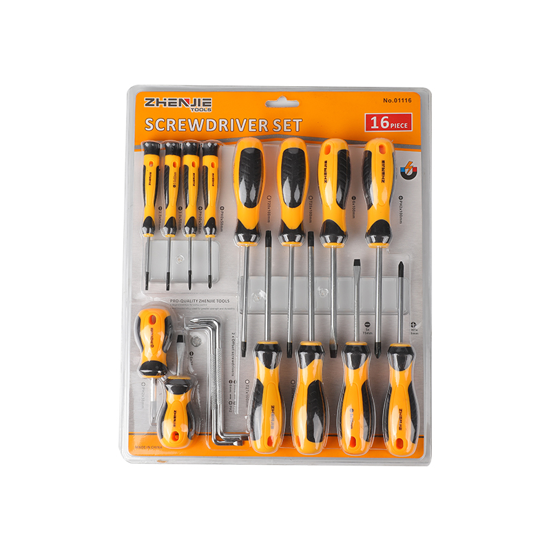 16pcs Slotted Phillips & Torx Screwdriver Set