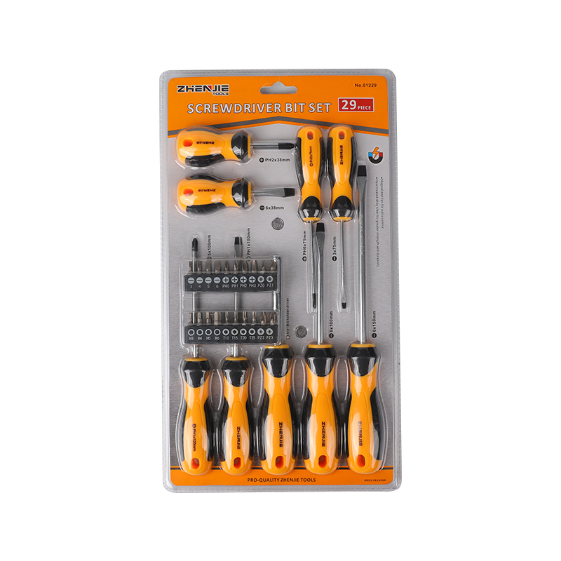 29pcs Slotted Phillips Pozidriv Torx CRV Screwdriver Bit Set