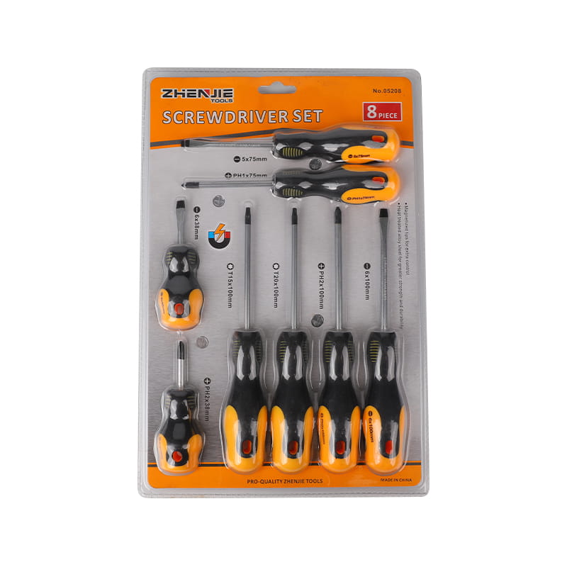 8pcs Slotted Phillips Torx CRV Screwdriver Set