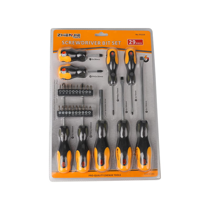 29pcs Slotted Phillips Pozidriv Hex Torx CRV Screwdriver Bit Set