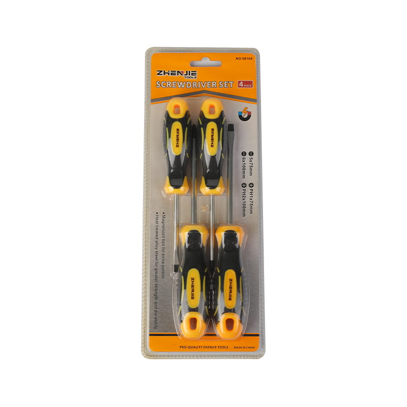 4pcs Slotted & Phillips CRV Screwdriver Set