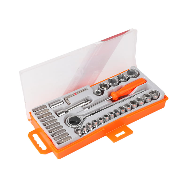 34pcs carbon steel screwdriver bits and sockets set