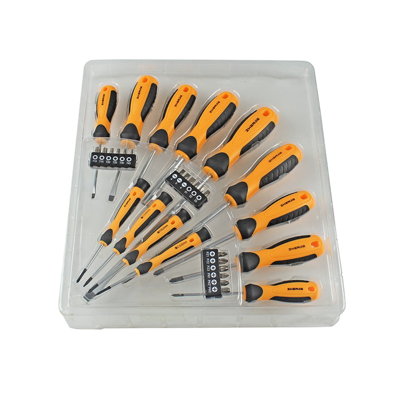 31pcs Slotted Phillips Pozidriv Torx Square CRV Screwdriver Bit Set