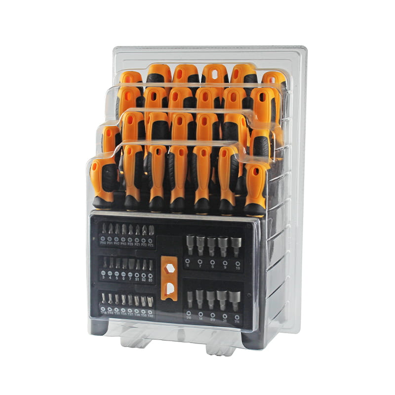 61pcs Plastic Shelf &Double Blister Packaging Screwdriver Bit & Power Nut Set