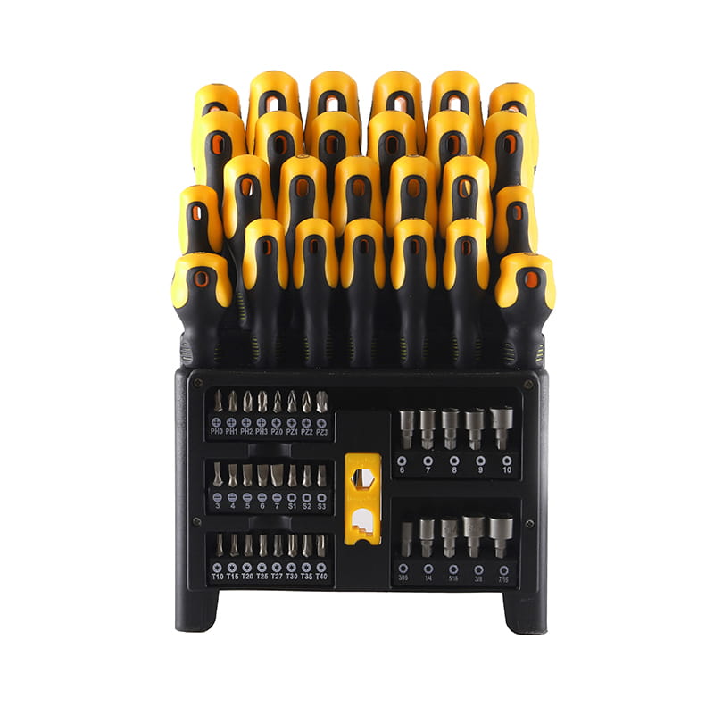 61pcs Plastic Shelf &Double Blister Packaging CRV Screwdriver Bit & Power Nut Set