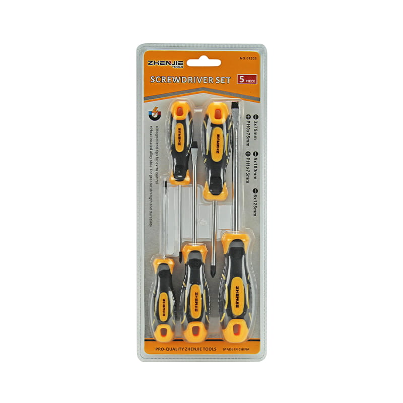 5pcs Slotted & Phillips CRV Screwdriver Set