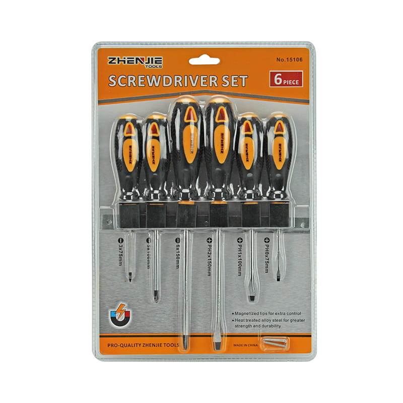 6pcs Double Blister Packaging CRV Screwdriver Set