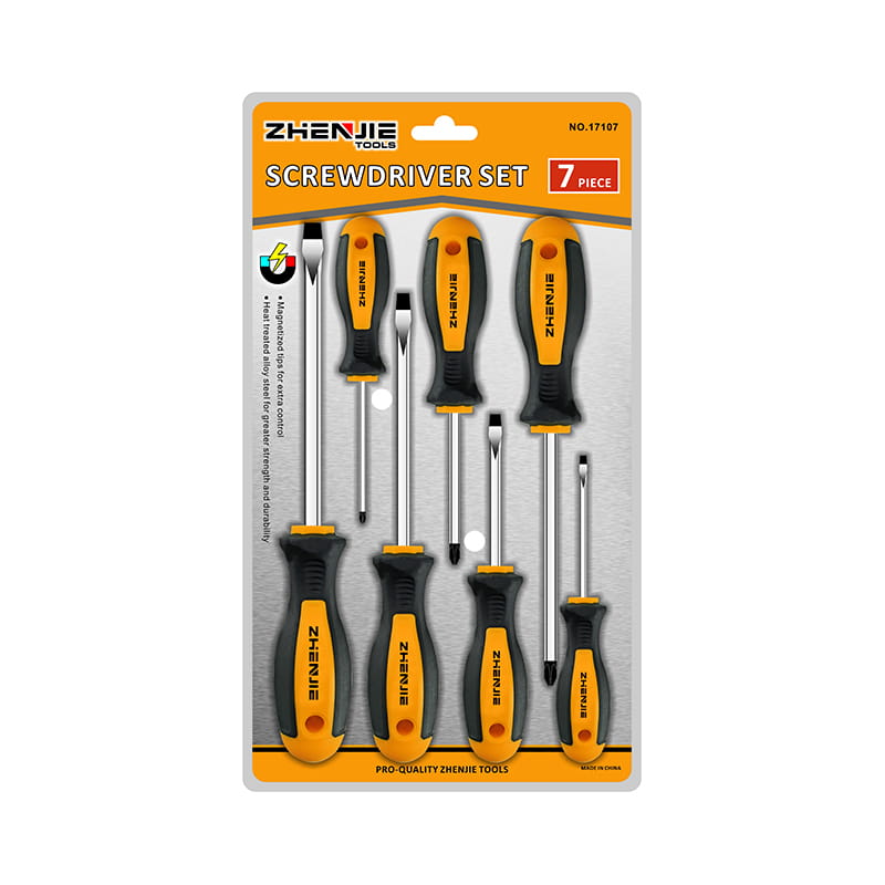 7pcs Double Blister Packaging Slotted & Phillips CRV Screwdriver Set