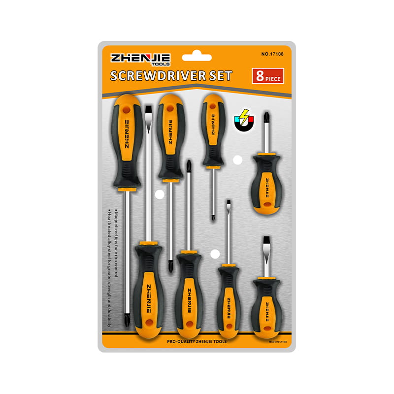 8pcs Double Blister Packaging Slotted & Phillips CRV Screwdriver Set