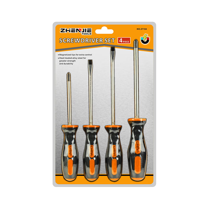 4pcs Double Injected Soft Handle Screwdriver Set 