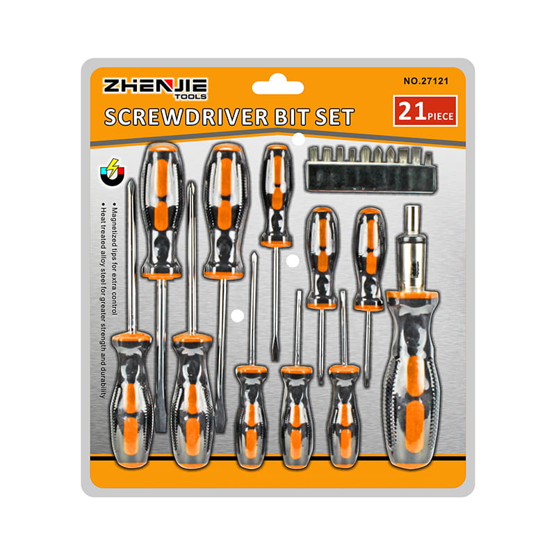 21pcs Double Injected Soft Handle Screwdriver Set 