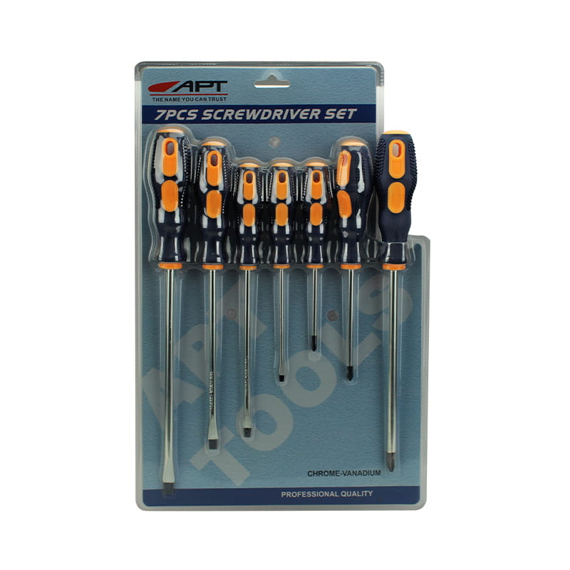 7pcs Hardened & Tempered Blade CRV Screwdriver Set