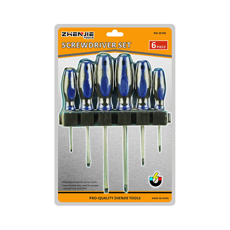 6pcs Magnetized Tip Slotted Phillips Screwdriver Set