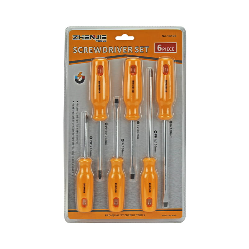 6pcs Handle Ergonomically Designed CRV Screwdriver Set