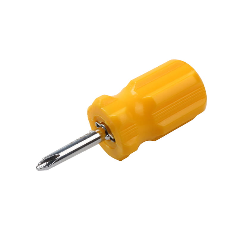 2 in 1 6mm-PH2 Stubby Handle  Double- sided CRV Blade Screwdriver