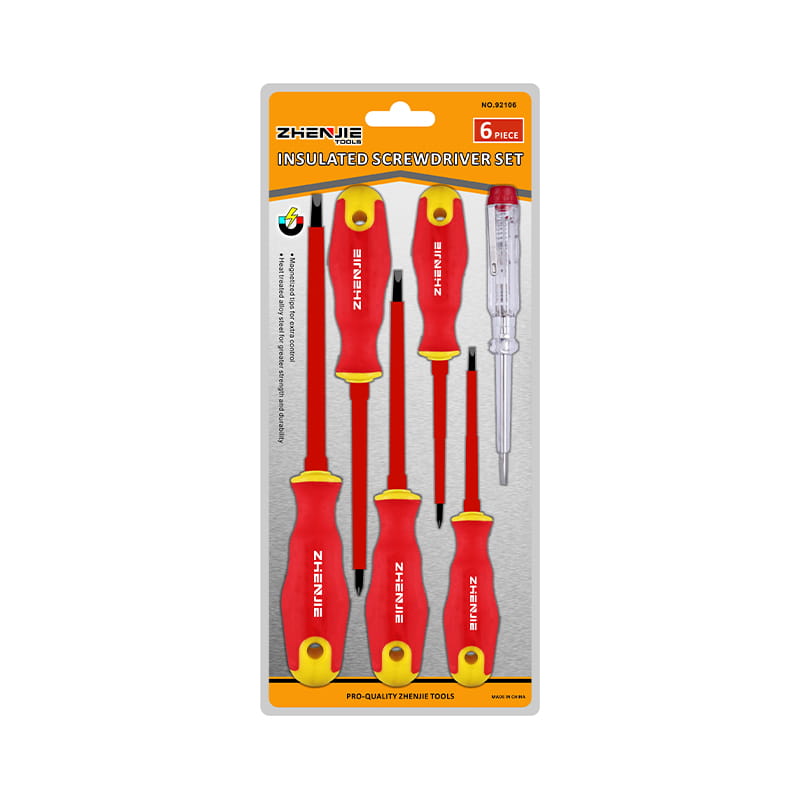 6pcs Slotted & Phillips CRV Insulated Screwdriver Set